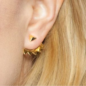 Rose Gold Ear Jackets, Ear Climbers, Rose Gold ear Climber earrings